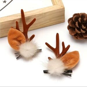 Holiday Reindeer Antler Hair Clips